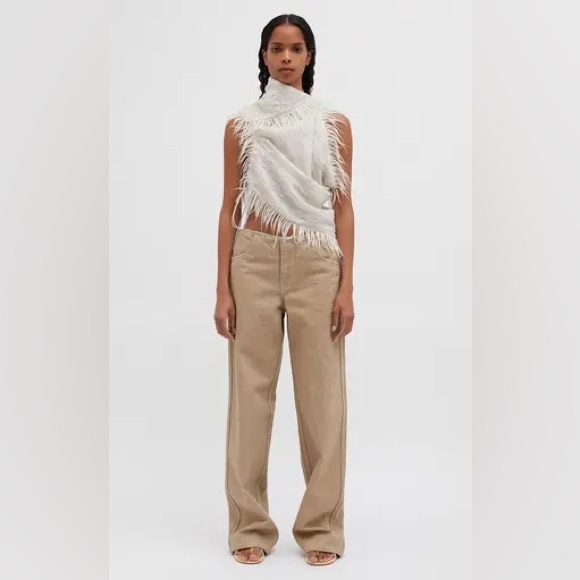 Christopher Esber Tops - Christopher Esber Villus Fringed Crinkle Top